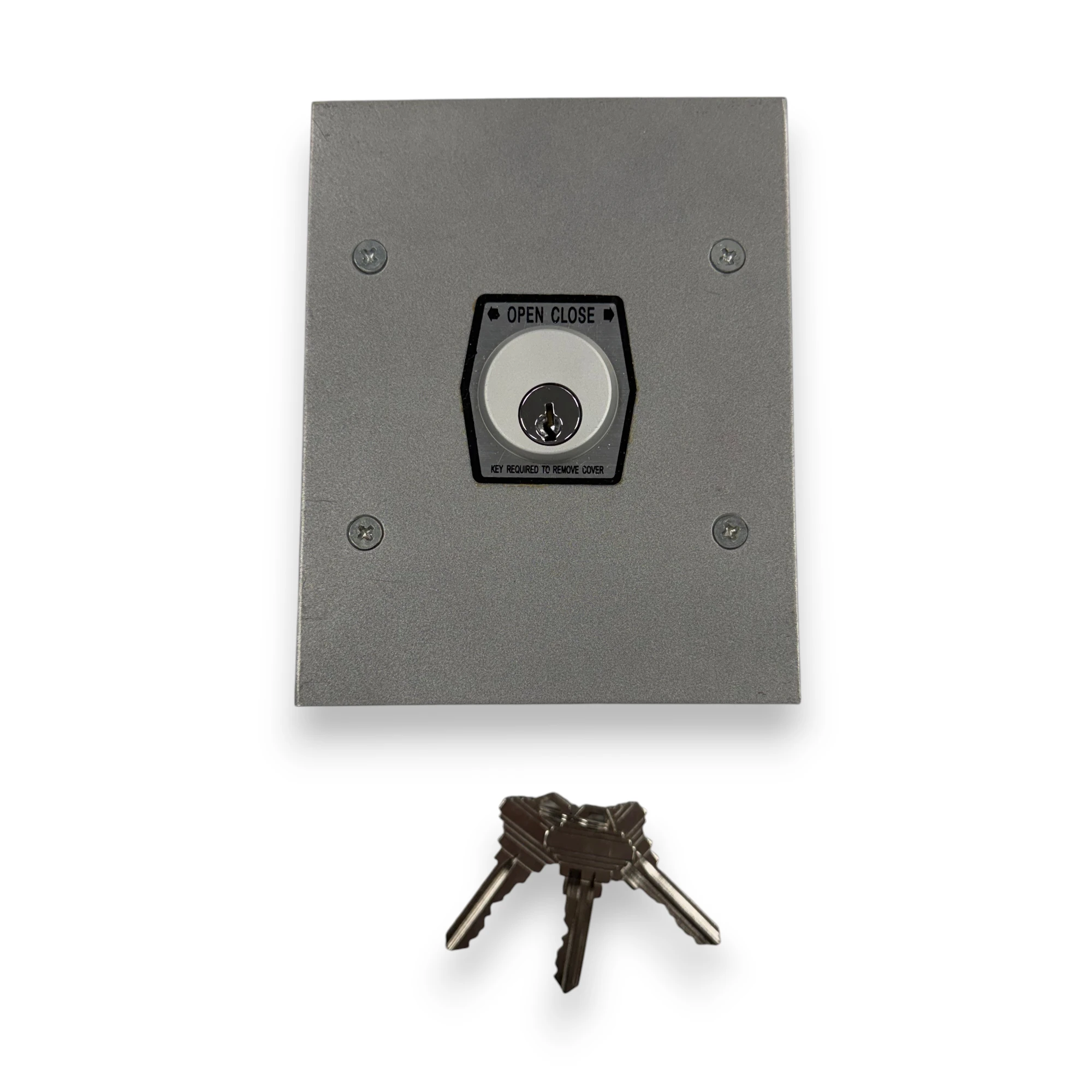 Flush mount keyswitch without stop for commercial door operator systems