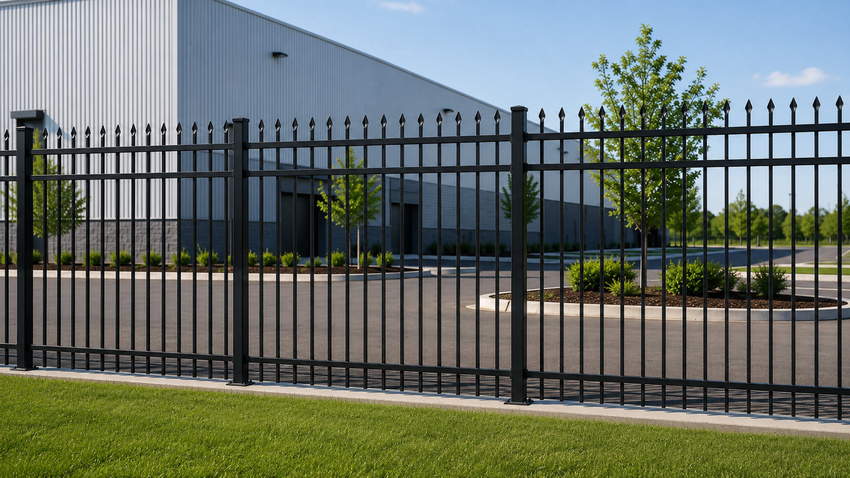 Custom commercial metal fencing